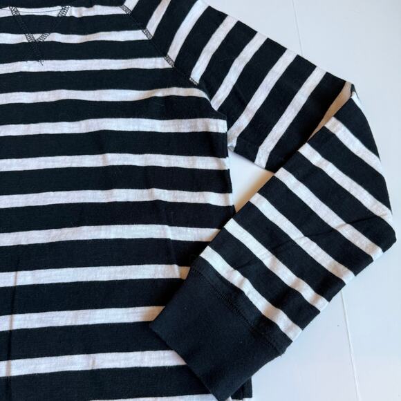 Primary Navy White Striped Long Sleeve Top Youth 8-9 - Picture 4 of 7